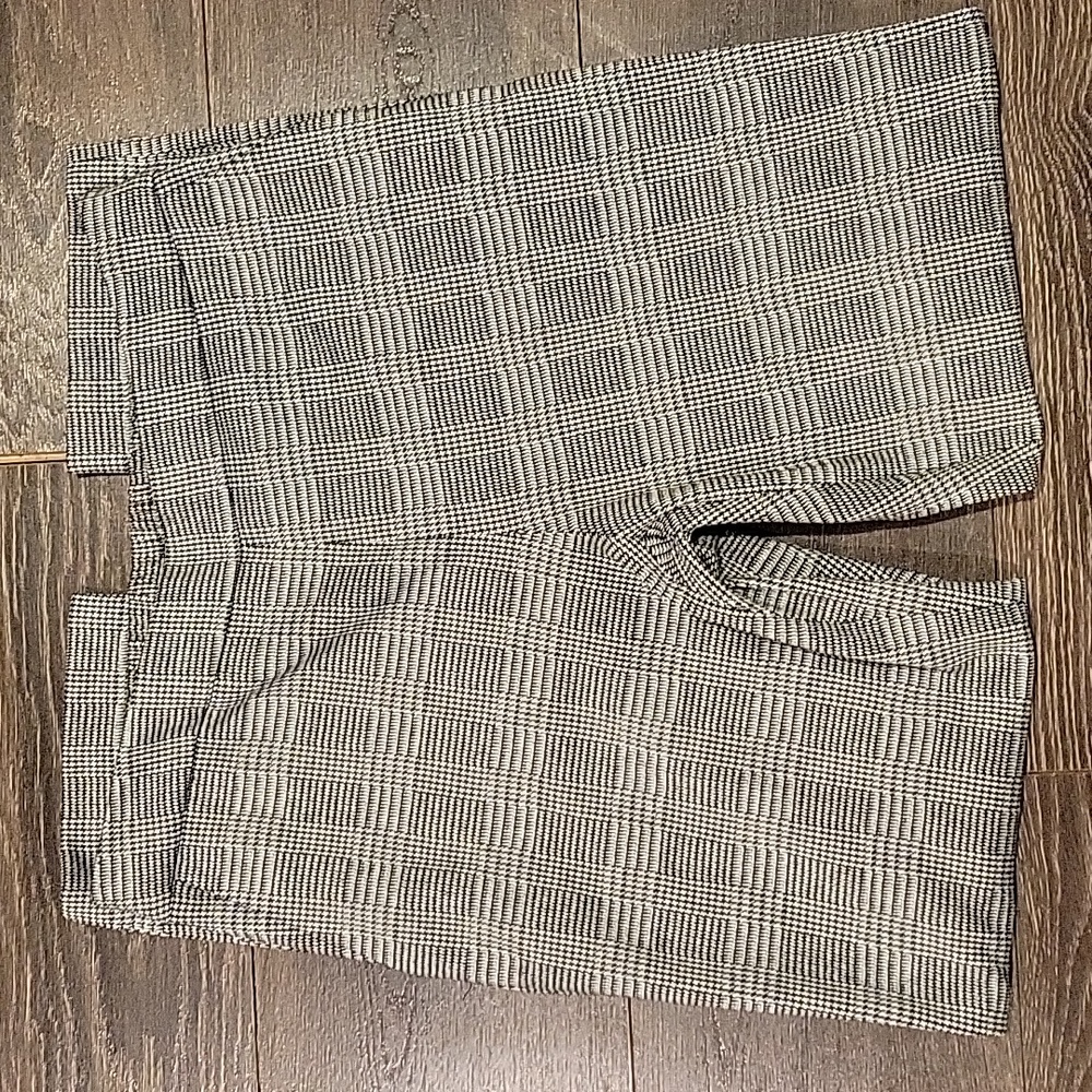 Calvin Klein Black and White Straight Leg Pants